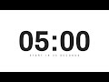 5 minute minimalist countdown timer [LIGHT MODE]