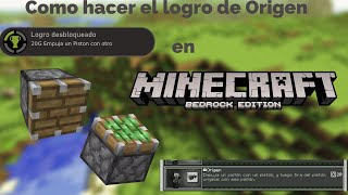 COMO HACER EL LOGRO DE ORIGEN(empuja un piston con otro) I Minecraft PE,Xbox,Ps4,Switch,Windows10