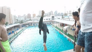 Made a Flip from 10 Meters High in the Largest Pool in Kuwait!! V #41