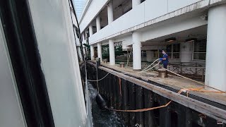 [新渡輪 SUN FERRY]「新英 XIN YING」離開中環6號碼頭. departure from Central Ferry Pier No.6 (cabin view)