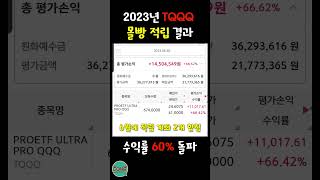 TQQQ 2023년 몰빵 적립 결과~! :: TQQQ 몰빵 투자 일기 :: TQQQ 적립식투자