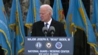 Full of emotion, Biden leaves Del. for inauguration
