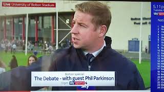 Sky News reporter looses it at Bolton Wanderers fan