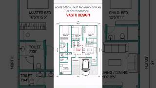 House Design | East Facing House Plan | 35*45 House Plan | As Per Vastu #shorts #home