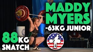 Maddy Myers (63) - 85kg and 88kg Snatches