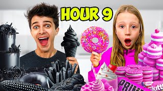 Eating Only ONE Color Food for 24 Hours! (ft. Like Nastya)