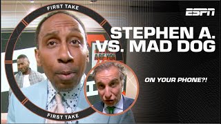 📱ON HIS PHONE?! 👀 Mad Dog vs. Stephen A. HEATS UP! | First Take