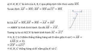 PHÉP TỊNH TIẾN TRONG MẶT PHẲNG