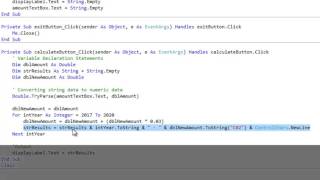 Visual Basic - The For Next Loop