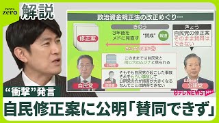 【一転の“衝撃”発言】なぜ…？自民修正案に公明「賛同できず」  今後の“2つ”の争点とは