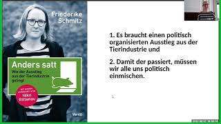 Anders satt: Wie der Ausstieg aus der Tierindustrie gelingt, Vortrag von Dr. Friederike Schmitz