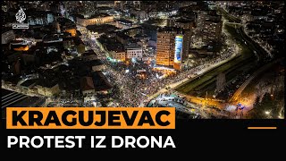 Protest iz drona u Kragujevcu