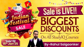 Crack UPSC in 2025 with StudyIQ | Great Indian Festival Sale is Live | Enroll Now