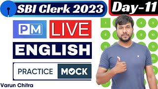 SBI Clerk Prelims 2023 | English Preparation | PracticeMock live English Test | Varun Sir english