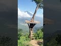 Panorama gunung Agung dari sisi objek Lahangan Sweet, Bunutan, Karangasem