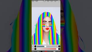 Jisoo Rainbow 🌈 hair edit #shorts