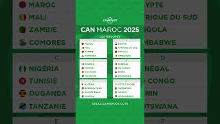 CAN MAROC 2025 : Les 06 groupes de la 35e édition !