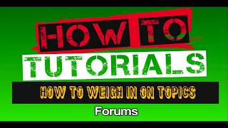 How to use the Forums Module