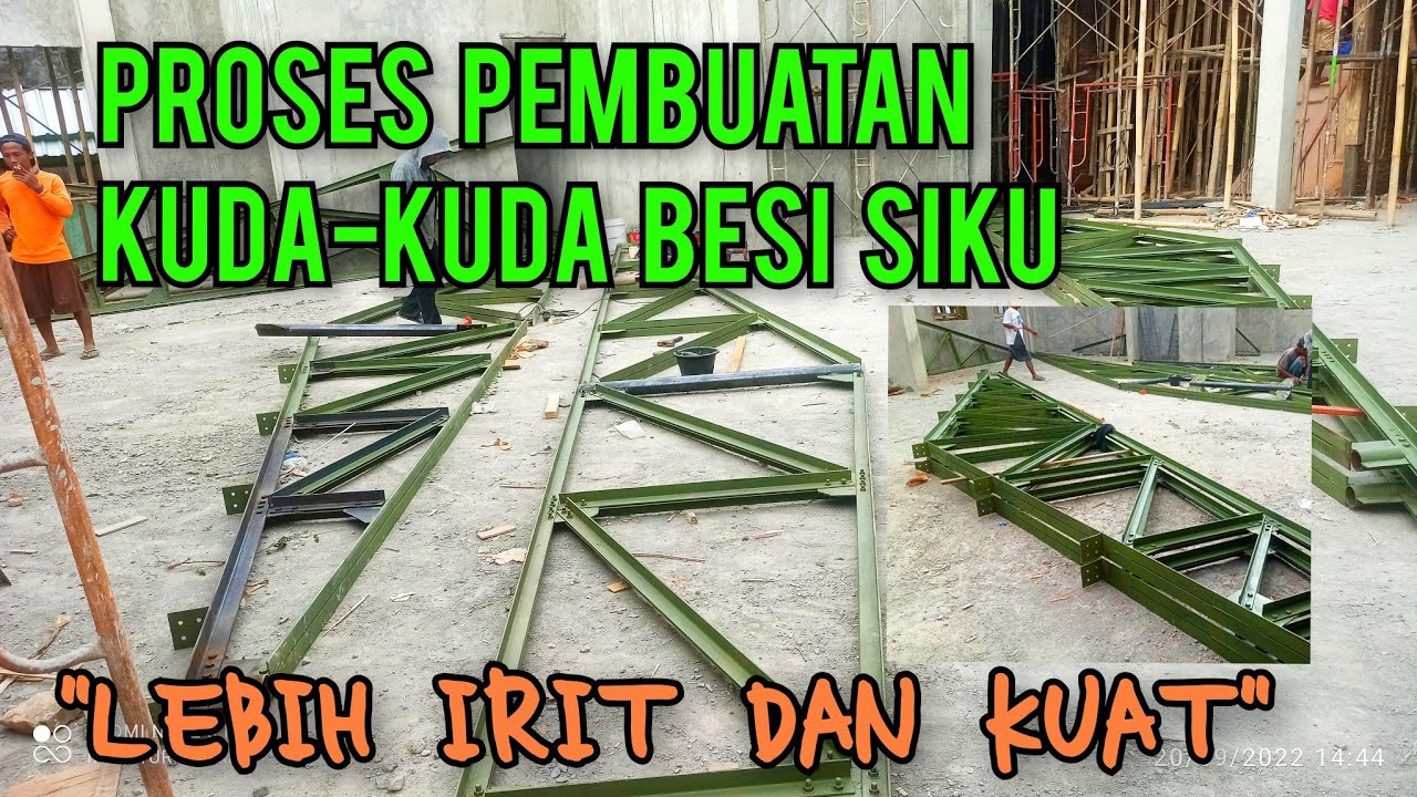 PROSES PEMBUATAN KUDA-KUDA BESI SIKU ‼️ LEBIH MURAH DARIPADA BAJA IWF ...