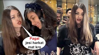 Aishwarya Scolds Daughter Aaradhya Bachchan in Front of Everyone at Airport with Abhishek Bachchan