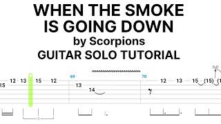 SOLO: When The Smoke Is Going Down by Scorpions Easy Guitar Solo Tab Tutorial