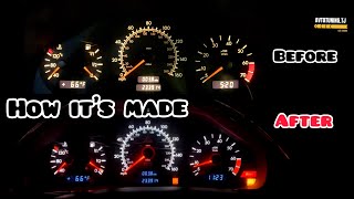 How to properly change car dashboard | Mercedes LED Modified | W202 LED | avtotuning garage