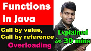 Functions in Java | Call by value/reference | Function overloading | Important for 2023-24 Exams