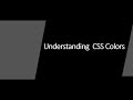 Understanding CSS Colors | Color Patterns in CSS | CSS Tutorials | Frontend Tutorials |
