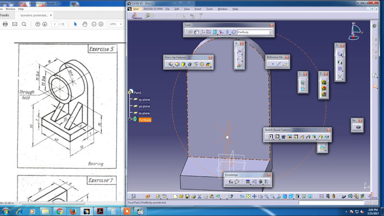 Catia V5 Basics Tutorial 5 - YouTube