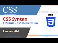 CSS Syntax - CSS Rule - CSS Declaration