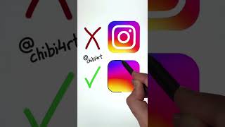 How to draw Instagram logo 😛🎨 #lol #memes #art #shorts