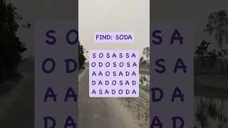 Observation Visual Test: 5 Seconds For You To Spot SODA . Try Your Skills!  #search #puzzle #shorts