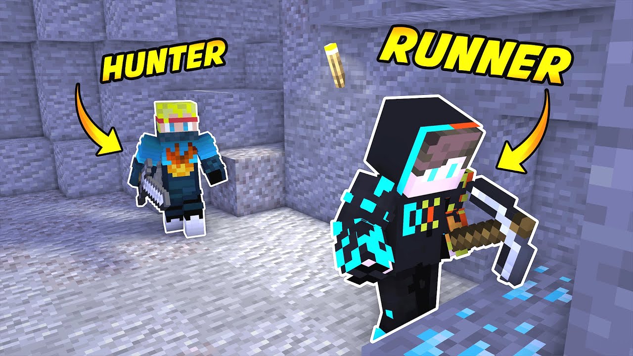 Minecraft Speed Runner VS Hunter| HINDI | Me Speed Runner @Assassin ...