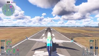 الهبوط في مطار اورنالدو الدولي مع رياح جانبية قوية Microsoft Flight Simulator 2024