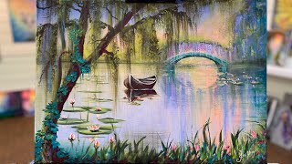 How To Paint A Boat In A Waterlily Pond