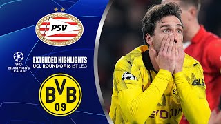 PSV vs. Borussia Dortmund: Extended Highlights | UCL Round of 16 1st Leg | CBS Sports Golazo
