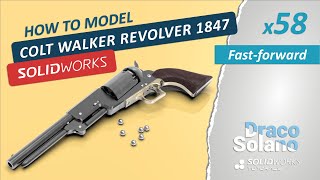 SolidWorks Tutorial: Colt Walker Revolver | 5-Minute High-Speed Overview
