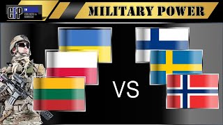 Украина Польша Литва vs Финляндия Швеция Норвегия 🇺🇦 Армия 2022🇱🇹 Сравнение военной мощи