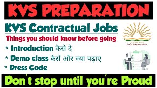 KVS Contractual Job Interview - कैसे दे| Things you should know before going| THE ZORAWAR CLASSES