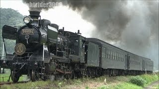 JR九州 SL人吉 8620形蒸気機関車+50系客車3両 渡～西人吉 2012.7