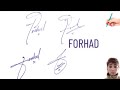 Forhad name signature with arooj