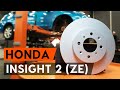 How to change front brake discs / front brake rotors on HONDA INSIGHT 2 (ZE) [TUTORIAL AUTODOC]