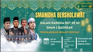 SMANIDHA BERSHOLAWAT  BERSAMA CAK FANDI IRAWAN, GUS FARHAN, GUS BAHRU