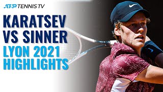 Aslan Karatsev vs Jannik Sinner | Lyon 2021 Highlights