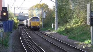 (HD) 47812 drags 442418 + 442411 through West Hampstead for storage - 18/11/16