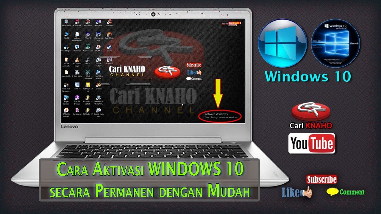 Cara Aktivasi Windows 10 Secara Permanen Dengan Mudah - YouTube