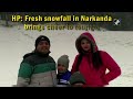 hp fresh snowfall in narkanda brings cheer to tourists