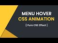 Creative CSS Menu Hover Animation | CSS Menu Hover Effects