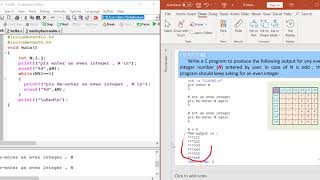 C programming : Lecture#9 (Nested Loops) Exercise#1