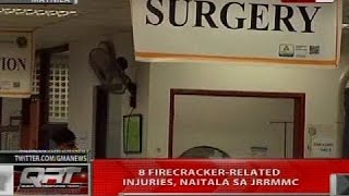 QRT: 8 firecracker-related injuries, naitala sa JRRMMC